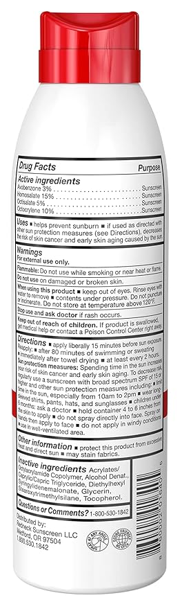 6 Oz SPF 50 Sport Spray Water/Sweat Resistant Reef Friendly, Non-irritating