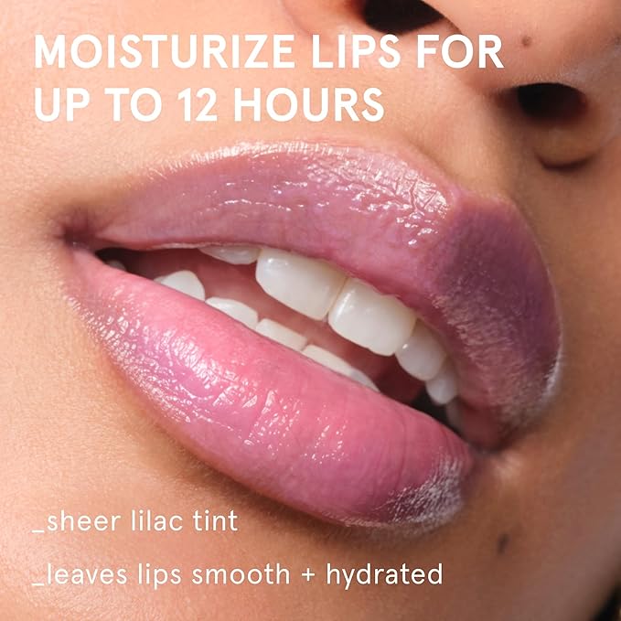 Glossier Balm Dotcom Hydrating Tinted Lip Balm - Universal Salve, Up to 12 Hour Moisture for Dry Lips, Cuticles & Skin - Lanolin, Beeswax & Castor Oil - Lavender, Lilac Tint, 15ml