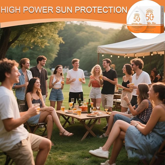 2g*60PCS Travel Size Sunscreen SPF50+ PA+ – Mini Sunscreen for Face & Body, Waterproof, Non-Greasy, Perfect for Thank You Gifts & Summer Party