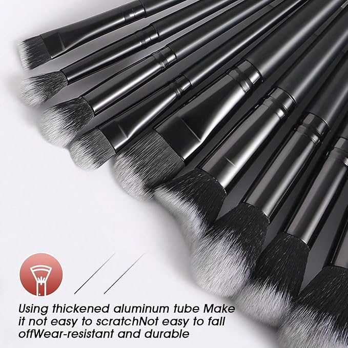 KUORYZAL Black Makeup Brushes Set Professional 70Pcs with Case Premium Synthetic for Foundation Concealer Blush Eyeshadow Powder Contour Makeup Brush Kit Face Eye Make up Brushes & Tools