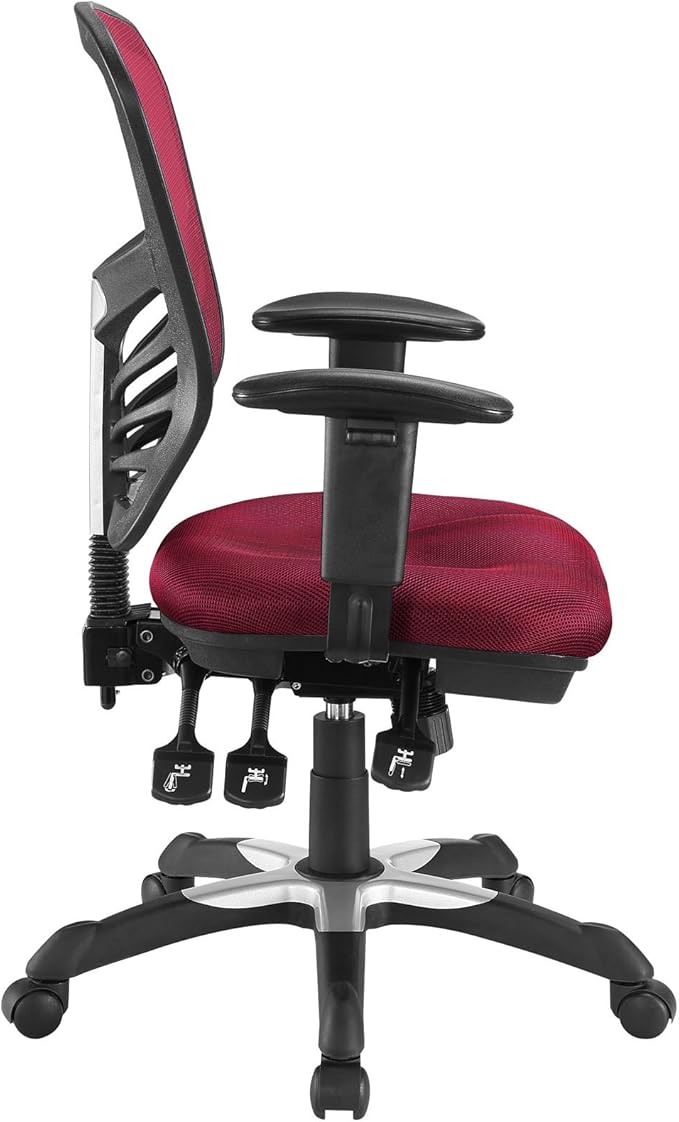 Modway Articulate Ergonomic Mesh Office Chair in Red
