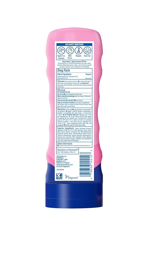 Banana Boat Baby Sunscreen Lotion, SPF 50+, 6oz, Twin Pack