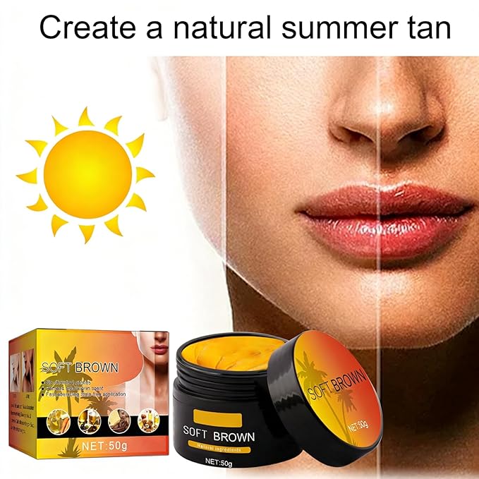 Tanning Gel, Intensive Soft Brown Tanning Accelerator Cream, Intensive Tanning Gel For Outdoor Sun, Achieve Natural Tan Skin, 100g