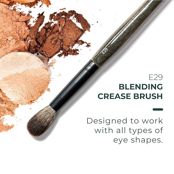 Rose and Ben Beauty E29 Blending Eye Brush | Tapered Dome for Contouring & Depth | Cruelty-Free Bristles