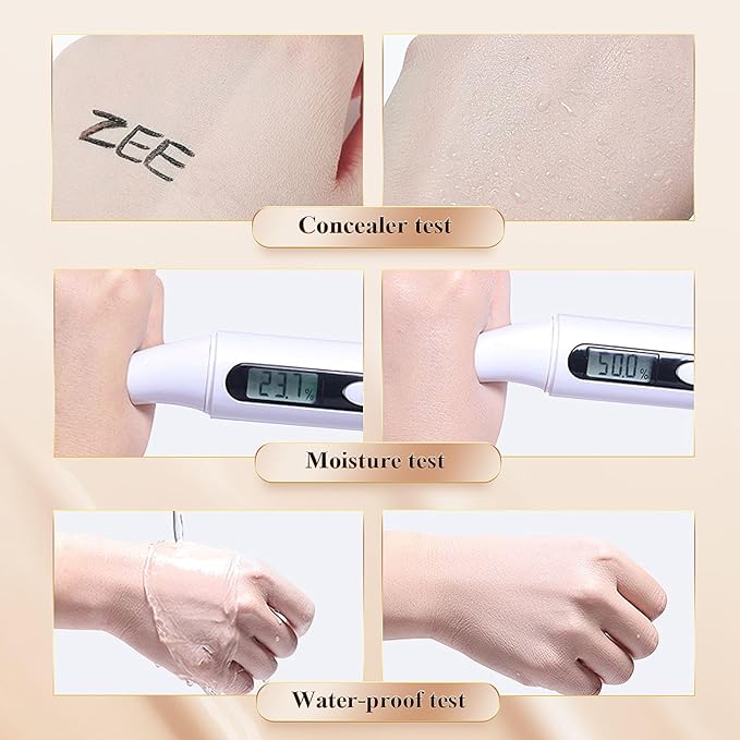 Mushroom Head Air Cushion CC Cream Foundation Full Coverage Moisturizing Oil Control Waterproof Long-Lasting Even Skin Tone Natural Cream Foundation for Mature Skin (Ivory)