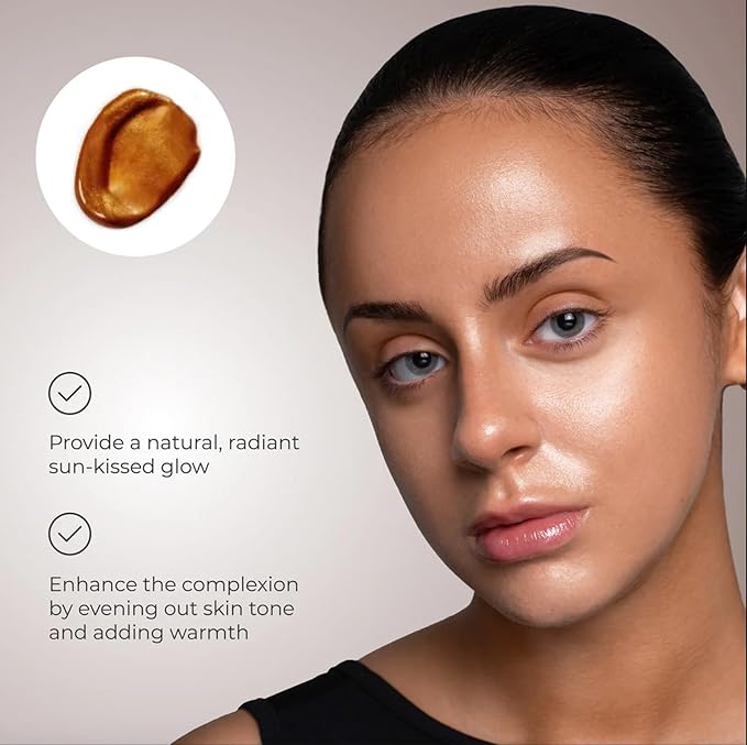 VivienneHu Bronzing Drops, 150g/5.3oz, with Hyaluronic Acid & Collagen, Vegan & Cruelty-Free, Liquid Bronzer, Creates A Sun-Kissed Glow, Pure Gold, Clean Clinical Skincare, Dermatologist-Tested
