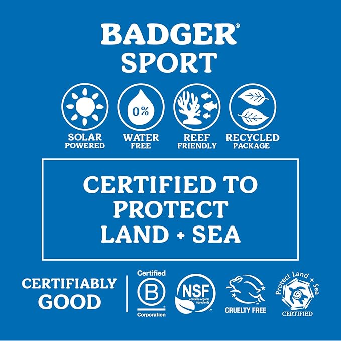Badger Mineral Sunscreen & Bug Spray Combo - SPF 40 Reef Safe Sport Sunscreen w/Zinc Oxide & DEET-Free Natural Insect Repellent