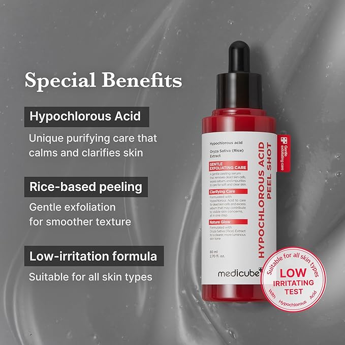 medicube Dual Peel Shot Exfoliating Duo: Hypochlorous Acid and Turmeric Facial Peel Shots | Targeted Pore, Excess Sebum & Texture Care | Soothing & Calming with HOCI & Turmeric | Hydrating Glow Care