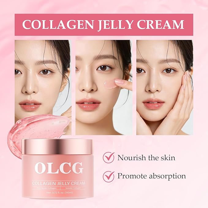 Collagen Jelly Cream – A Gel-Textured Moisturizing Cream For Radiant And Plump Skin – Contains Hydrolyzed Collagen And Sodium Hyaluronate – Suitable For Daily Use