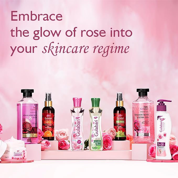 Dabur Gulabari Premium Rose Water Face Toner - 400ml | No Paraben | Alcohol Free | Cleanses, Hydrates & Moisturises | Balances & Restores Skin's pH Levels | For All Skin Types