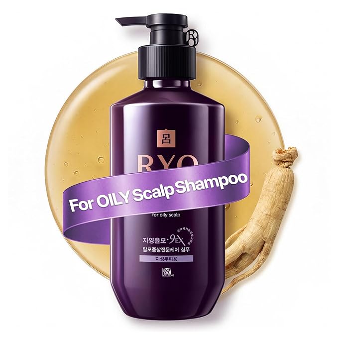 RYO Hair Strength Expert Care Shampoo for Oily Scalp, Moisturizing and Relieving Itchiness for Dryness, Hair Strengthening, Sebum Control, 13.53 Fl Oz.
