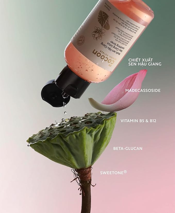 Cocoon Lotus Soothing Face Toner with Madecassoside & Vitamin B5, B12 for Sensitive Skin, Dry Skin, Helps Calming Skin, Refreshing, Hydrating, Purifying, Vegan & Cruelty-Free, Face Skincare Gift