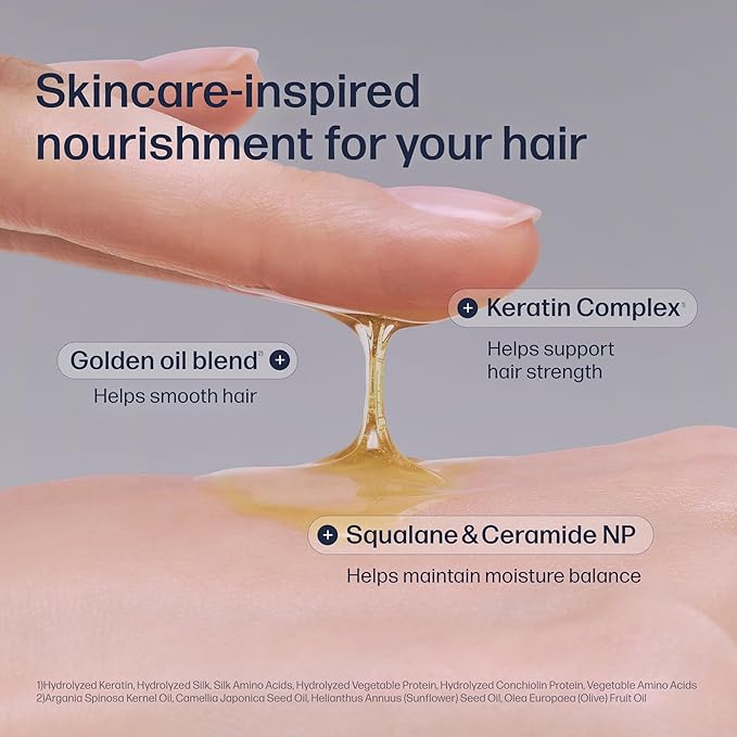UNOVE Silk Oil Essence Hair Serum 70ml/2.4fl.oz | Nourishing Hair Oil for Dry, Frizzy, and Damaged Hair | Lightweight Smoothing Serum | Frizz Control and Split End Care | Heat Protection