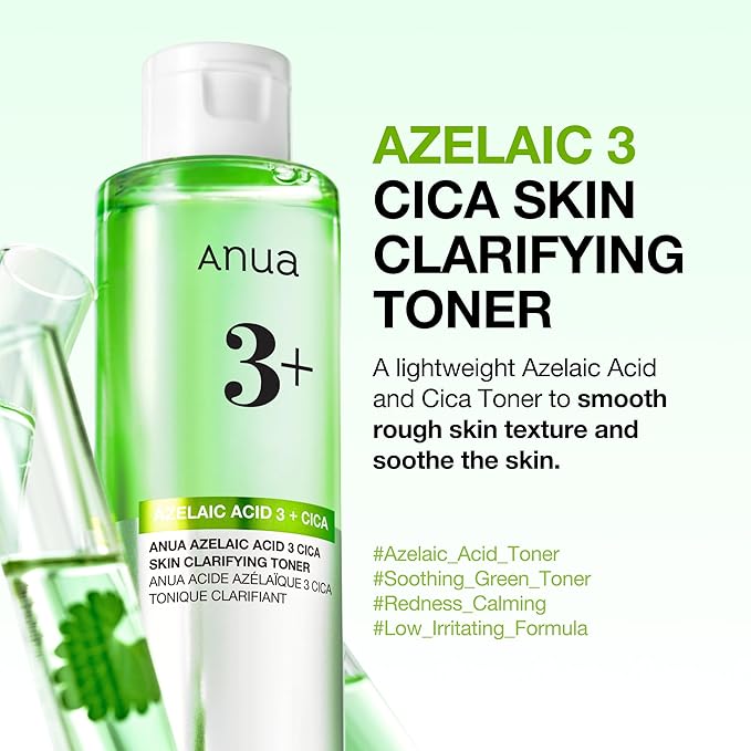 ANUA Pore Care Must-Have Duo, Heartleaf Quercetinol Deep Cleansing Foam & Azelaic Acid 3 CICA Skin Clarifying Toner, Pore Cleansing & Redness Care for Sensitive Skin, Korean Skincare