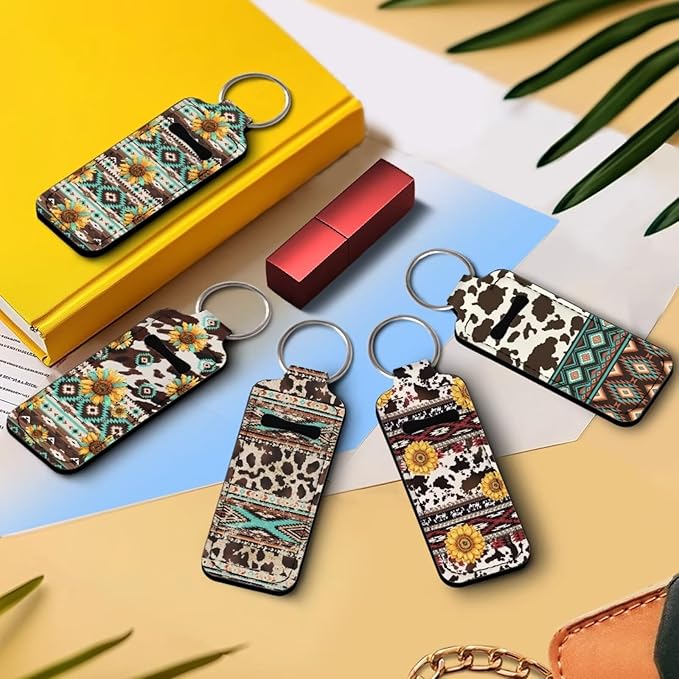 Pensura Chapstick Holder Keychain Fashion 5 Pcs Car Keychain Holder Portable Chapstick Holder Keep from Scratched and Dust