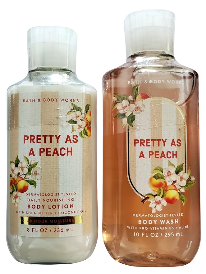Bath and Body Works Pretty as a Peach Shower Gel and Body Lotion