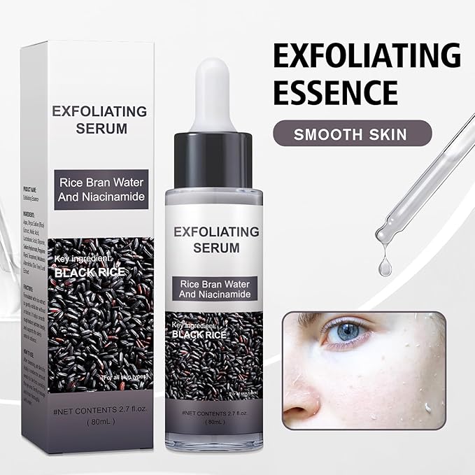 Peel Shot Glow Rice Ampoule Duo – Peel Shot Serums with Black Rice Extract, BHA, Niacinamide & Hyaluronic Acid – Exfoliating, Moisturizing, Blackhead Remover & Pore Refining