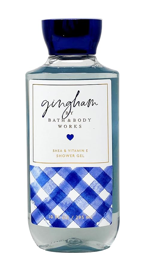 Bath & Body Works Gingham - Deluxe Gift Set - Fine Fragrance mist, Body Cream, Shower Gel and Body Lotion With a Natural Oats Sample Soap.