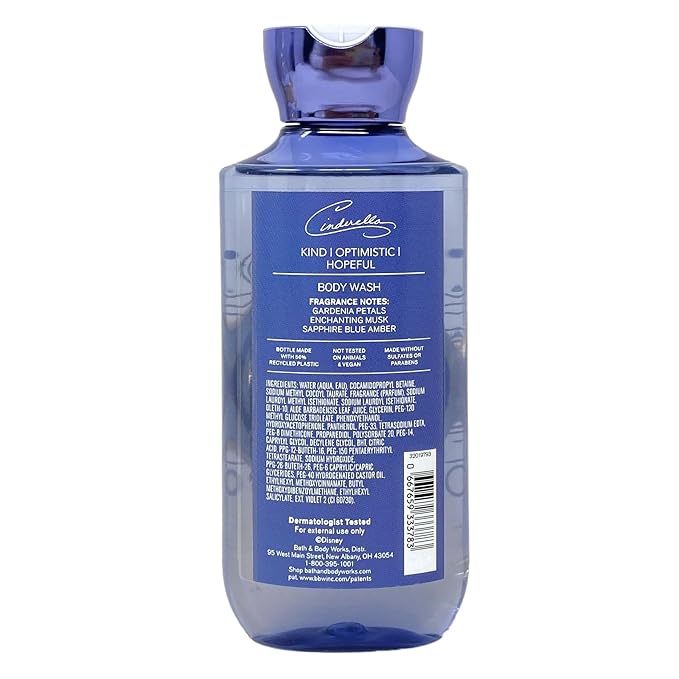 Bath & Body Works Limited Edition Princess Collection Cinderella 4 Piece Value Pack - 2 Body Creams and 2 Body Washes - with a Creamy Rose Bar Soap - Full Size