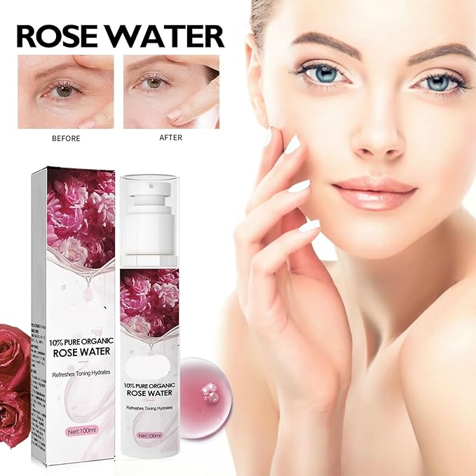 Rose Spray Toner - Natural Rose Extract, Fades Fine Lines, Brightens Skin, Tightens Pores, Long-Lasting Hydration(3PCS)