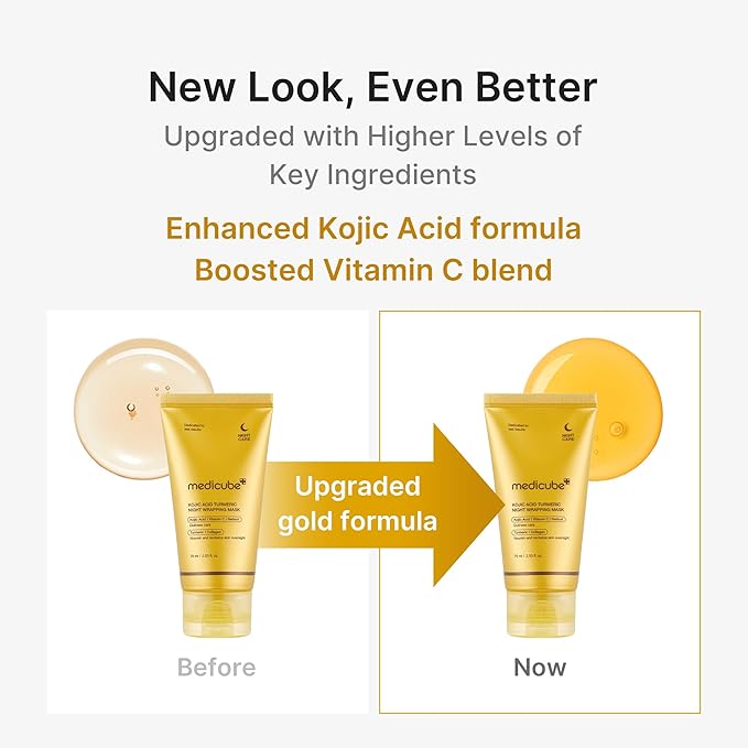 medicube Glass Skin Refining Duo at Night: Deep Vitamin C Golden Capsule Face Moisturizer and Turmeric Overnight Wrapping Peel Off Mask 2.0