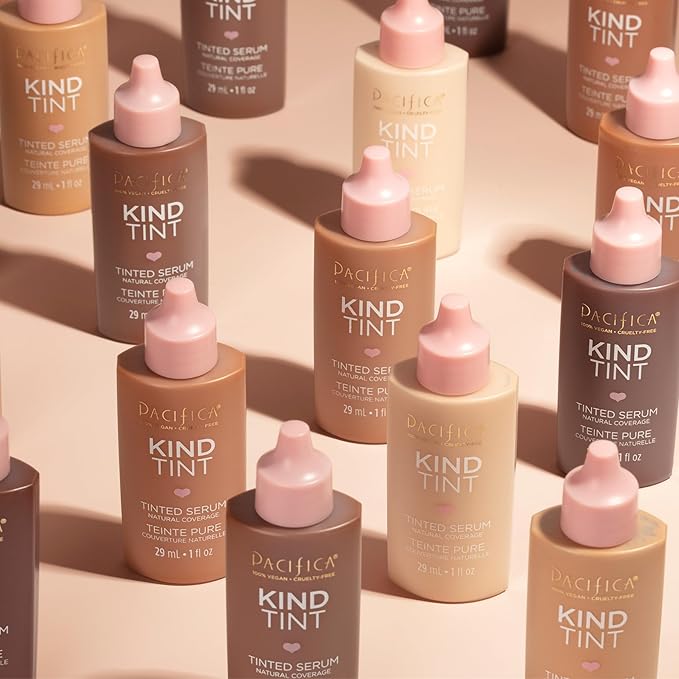 Pacifica Tinted Moisturizer – Kind Tint Serum, Lightweight Hydrating Foundation with Vegan Collagen & Hyaluronic Acid for Dewy Glow, Buildable Coverage, Vegan, 1 fl oz (Shade 13)
