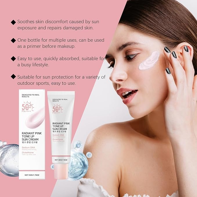Sunscreen SPF 50+, Sunscreen Lotion SPF 50 PA++++ Sun Screen Protector Under Makeup Cream Waterproof Sweat-Proof Moisturizing Skin for Face & Body
