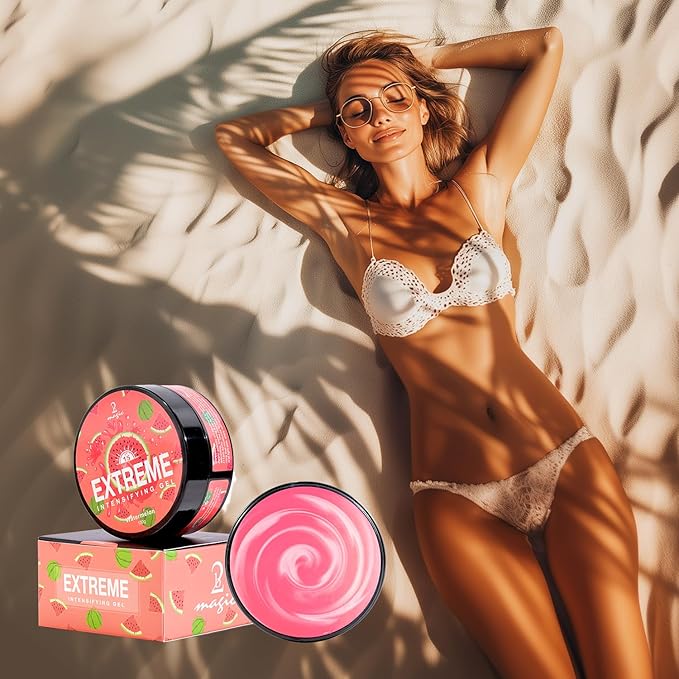 Intensive Tanning Gel,Dark Tan Accelerator Gel for Outdoor Sun & Tanning Beds（Watermelon）