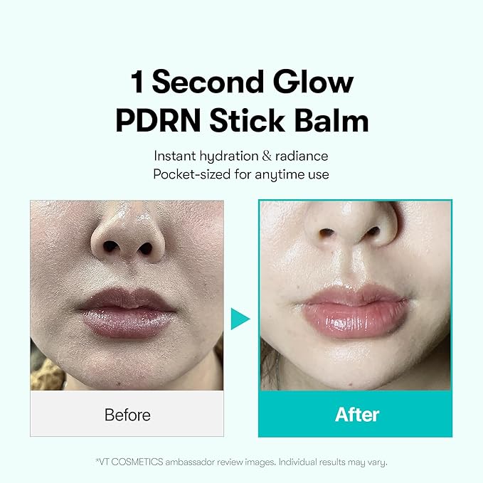 VT COSMETICS PDRN Essence Stick Balm, PDRN Collagen Multi Wrinkle Stick, All-in-One Eye & Neck Treatment, Glow Makeup Base & Face Treatment Balm, Plumping, Fine Lines (0.33 oz.)