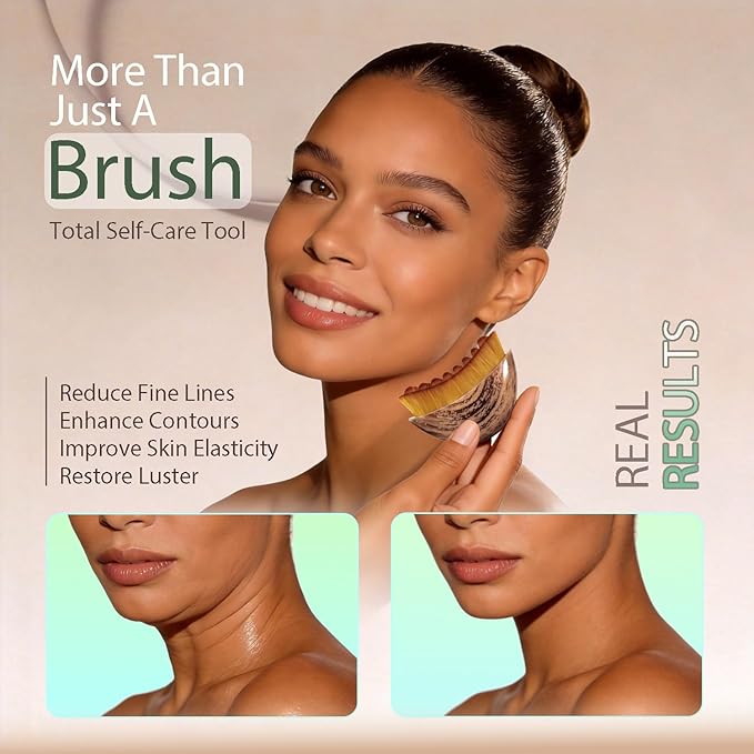 New Lymphatic Contour Face Brush,Dry Brush for Lymphatic Drainage,Soft Facial Brush for Sculpting，Anti-Puffiness, Detox & Lift, Improves Skin Glow,Cellulite for Neck, Jawline
