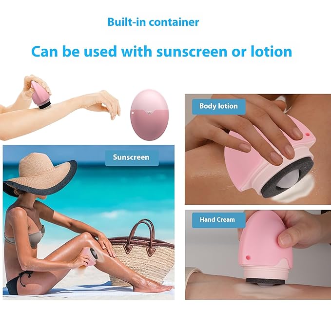 Sunscreen Applicator - Portable - BPA-Free Refillable Roll on Sponge Sunscreen, Suncream & Lotion Applicator For Kids, Adults & Families - Perfect Size for Travel (Green)