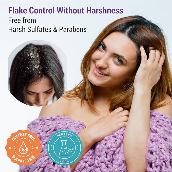 Korean Flake Control Shampoo & Conditioner Set – Fights Hair Loss, Dandruff, Lice & Itchy Scalp, Promotes Hair Growth With Zinc Pyrithione, Salicylic Acid - Free from Harsh Sulfates & Parabens –16 oz