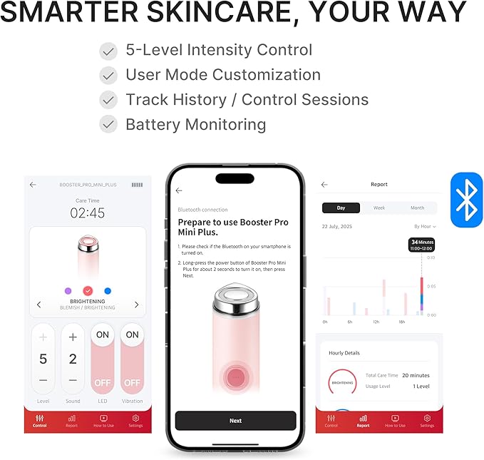 medicube Pore Purifying Cleansing Set: Mini Booster Pro Plus Cleansing Device Set (Beige) and Zero Pore Clear Blue Capsule Facial Deep Cleanser