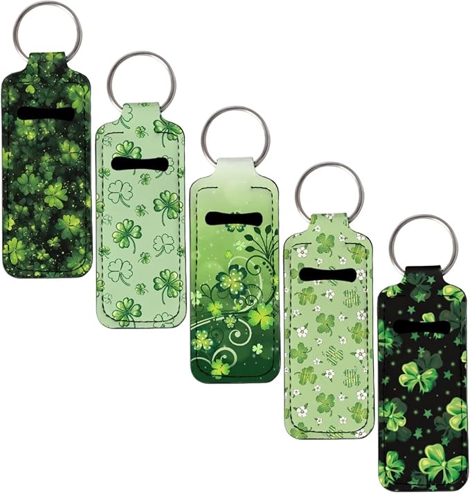 Pensura Chapstick Holder Keychain Fashion 5 Pcs Car Keychain Holder Portable Chapstick Holder Keep from Scratched and Dust