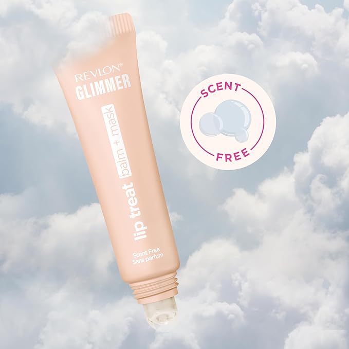 Revlon Glimmer Lip Treat Balm + Mask™, Overnight Peptide Lip Treatment, Hydrating, 001 Scent Free, 0.4 fl oz