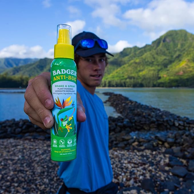 Badger Mineral Sunscreen & Bug Spray Combo - SPF 40 Reef Safe Sport Sunscreen w/Zinc Oxide & DEET-Free Natural Insect Repellent