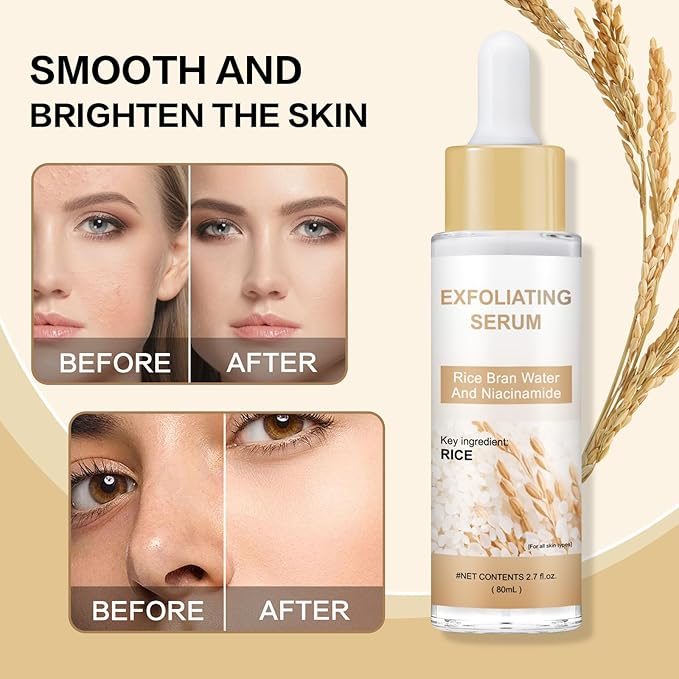 Peel Shot Glow Rice Ampoule Duo – Peel Shot Serums with White & Black Rice Extract, BHA, Niacinamide & Hyaluronic Acid – Exfoliating, Moisturizing, Blackhead Remover & Pore Refining