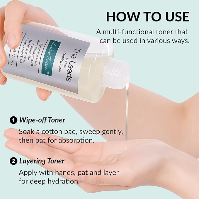 The Leeds LicoTeca Calming Toner 200ml (6.76 fl. oz.) | Strengthening & Soothing Face Toner for Dewy, Healthy Skin | PDRN, Niacinamide, Fragrance-Free | Hydrating, Gentle Korean Skincare