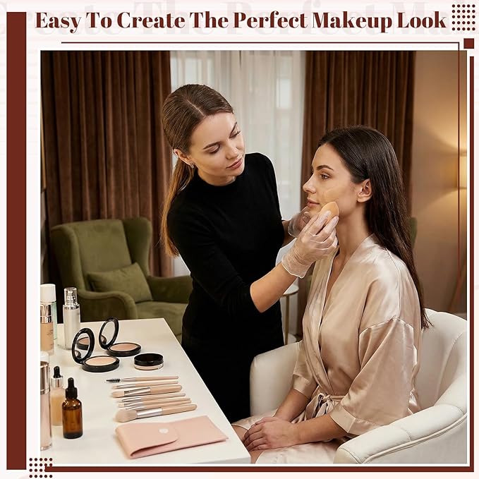 16 Sets Travel Makeup Brush Set, Synthetic Makeup Brushes with Case, Mini Travel Brush Set with Bag, Mini Face Make up Brushes for Wedding Bridal Shower Favors Party Souvenirs
