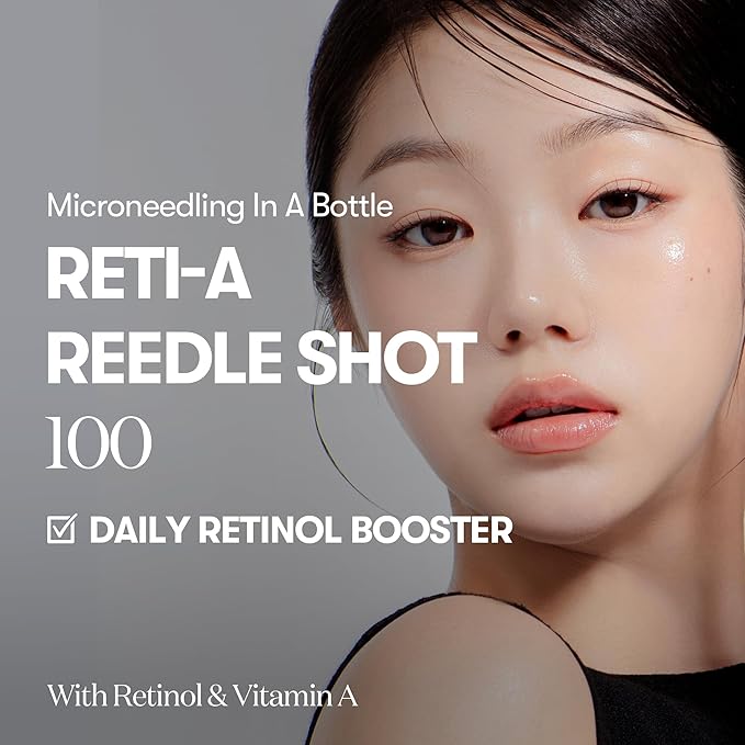 VT COSMETICS Reti-A Reedle Shot 100 Serum with Retinol (Vitamin A) & Repairing Exosome Microneedling Formula, Korean Skin Booster, 1.69 fl oz(50ml)