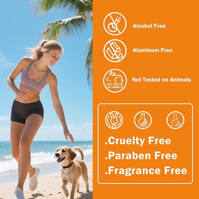 Body & Face Sunscreen SPF 60 Travel Size Sunscreen Lotion Broad Spectrum No White-Residue Non-Sticky Water Resistant for All Skin Types Travel Essentials for Women Men Reef Safe 1.41oz