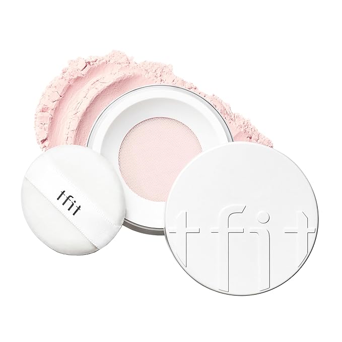 Translucent Set Finishing Powder - Sebum Control Face Loose Powder, Matte & Silky Finish, Lightweight, Long-lasting, Korean Makeup Setting Powder, 0.24 Oz. (05 Baby pink, 0.24 Oz.)