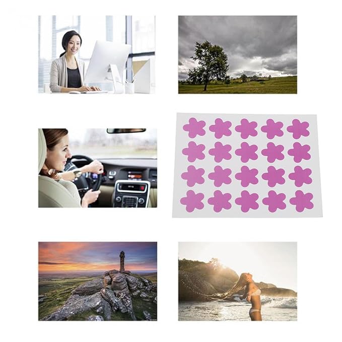 Stickers V-Stickers for Sunscreen, 120 Count V Detection Stickers, Sweat-proof Sunscreen Stickers, You Can Wear All Day, Changes Color to Help Prevent Sunburn