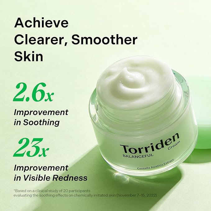 Torriden BALANCEFUL Cream 80ml (2.70 fl.oz.) | Soothing and Nourishing Moisturizer for Oily and Sensitive SKin | 5D CICA, Hydrolyzed Hyaluronic Acid, Panthenol