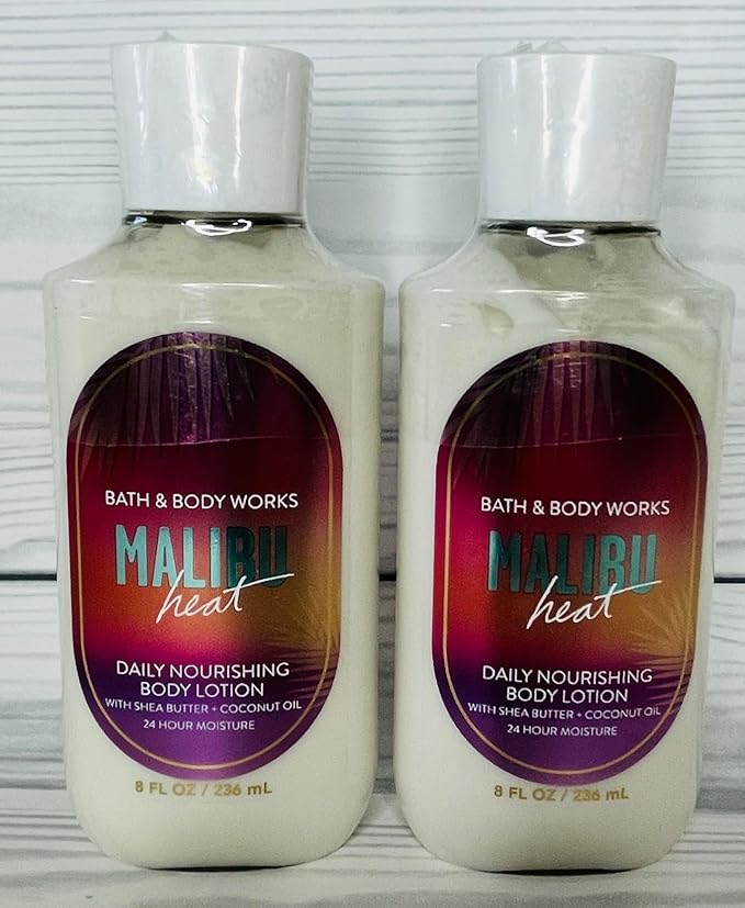 Bath & Body Works Malibu Heat Body Lotion 8 Ounces Each Pack of 2