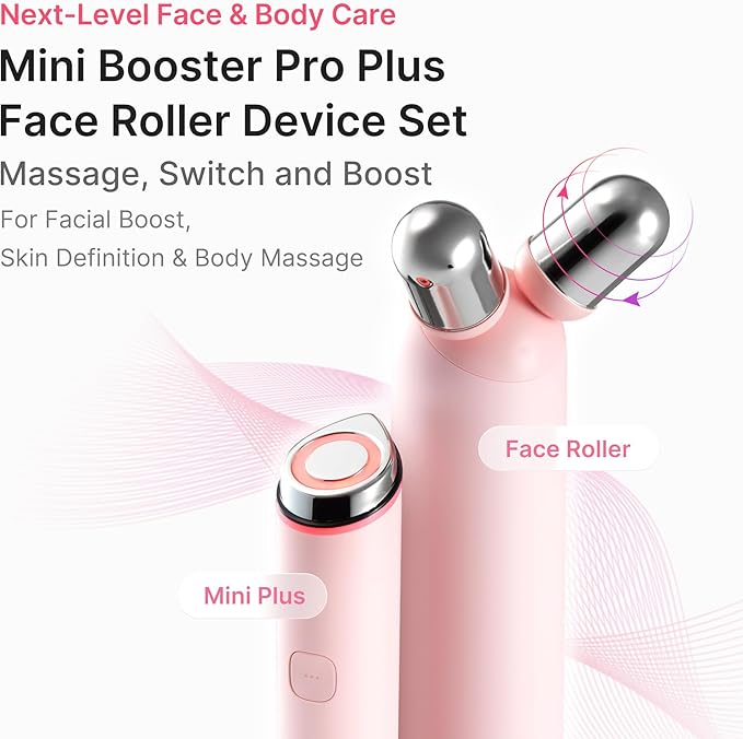 medicube At-Home Contour & Define Device Set | 2-in-1 Massage & Skincare Device with PDRN Booster Gel | Salmon DNA PDRN, Peptides & Niacinamide | Face & Body Massager for Depuffing & Contouring, Pink
