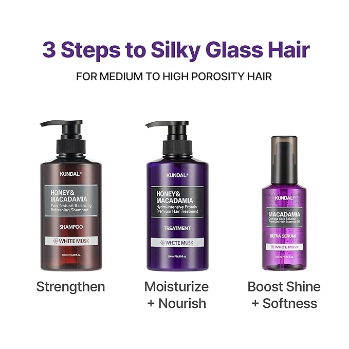 KUNDAL Korean Shampoo and Conditioner Set [Blackberry Bay] Salon-quality, Long Lasting Scent, Moisturizing, Sulfate-Free, Argan & Macadamia Oil, Korean Hair care, 16.9 fl oz each