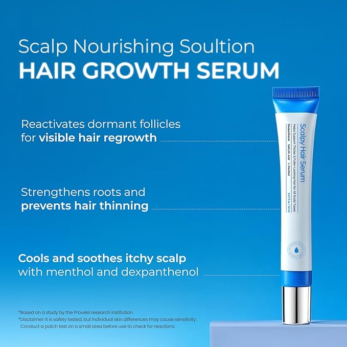 Scalpy Hair Growth Serum for Men & Women for Hair Loss & Regrowth | Scalp Treatment with Salicylic Acid, Menthol, Dexpanthenol | Non-Greasy, Lightweight (2.01 Fl Oz)