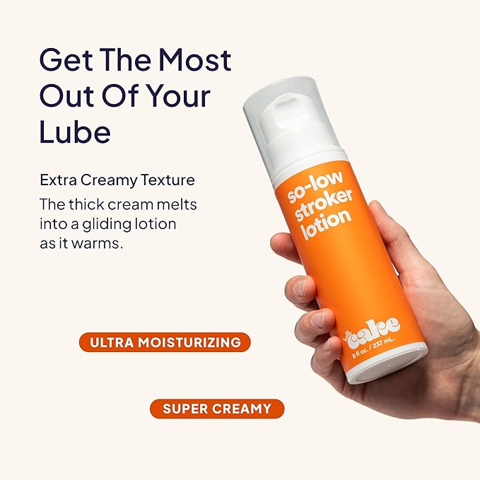 Hello Cake So-Low Stroker Lotion - Creamy Moisturizing and Long-Lasting Below the Belt Solo Bator Cream for Men, With Coconut Oil, Avocado Oil, Aloe Vera, 8 fl oz