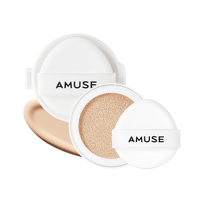 Amuse SEOUL Ceramic Skin Perfector Cushion Foundation Refill ([Refill] 02 HEALTHY) | Long-lasting, Lightweight, Semi-matte, Flawless Coverage, Hypoallergenic, Korean Beauty, Vegan(15g / 0.52 oz.)